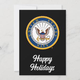 Cartão De Festividades Marinho dos EUA Emblema Marinho