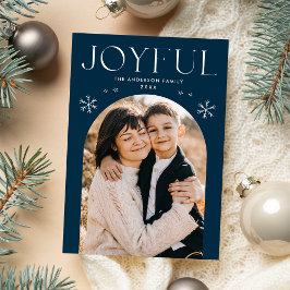 Cartão De Festividades Marinho Joyful Snowflake Arch Foto