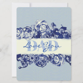 Cartão De Festividades Marinho Personalizado Dia de os pais Vintage Adora