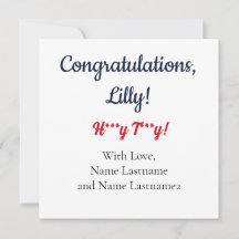 MARINHO, RED Oxford, MS Personalised Gift Card