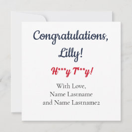 Cartão De Festividades MARINHO, RED Oxford, MS Personalised Gift Card