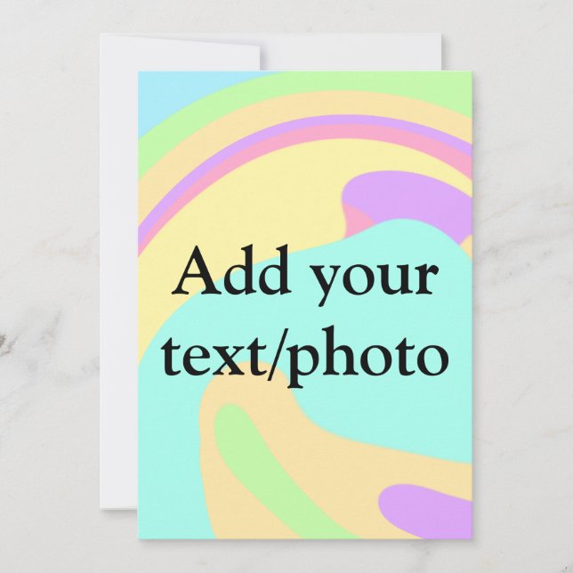 Cartão De Festividades Mármore de derramamento de acrílico simples adicio (Frente)