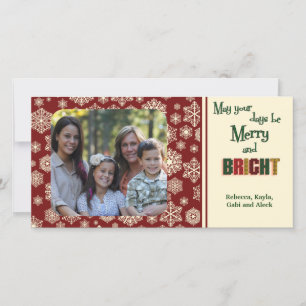 Cartão De Festividades Maroon Holiday Snowflakes