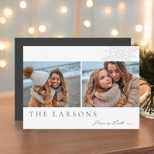 Cartão De Festividades Marquee da Família   Paz na Terra - Duas Fotografi