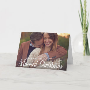 Cartão De Festividades Married Christmas Folded Holiday Greeting Card