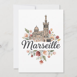 Cartão De Festividades Marseille France Viagem