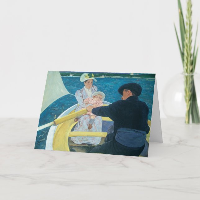 Cartão De Festividades Mary Cassatt - O Partido do Barco (Frente)