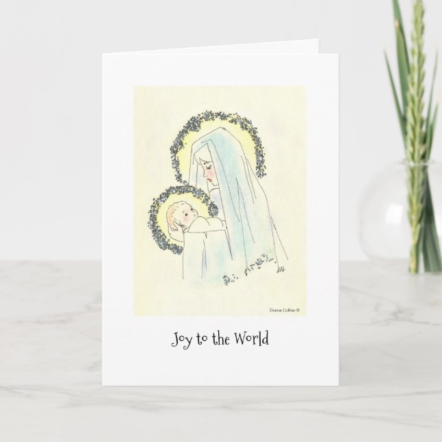 Cartão De Festividades Mary e Criança (Frente)