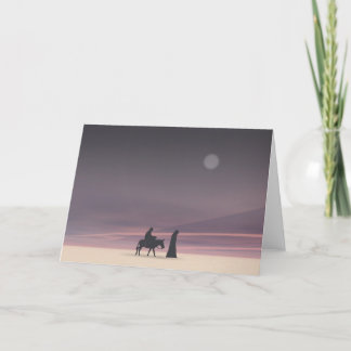 Cartão De Festividades Mary e Joseph no luar