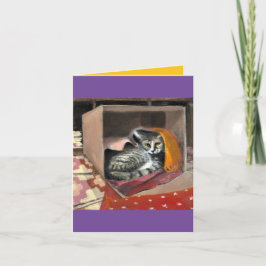 Cartão De Festividades Mas preciso desta caixa! Macavity do Gatinho de Na