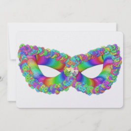 Cartão De Festividades Máscara de Purim Vashti, coroa floral rainha