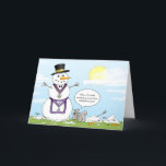 Cartão De Festividades Masonic Grand Lodge Frosty, o Natal do Snowman<br><div class="desc">Qual poderia ser o segredo desse boneco de neve de não derreter no calor? Pode ser que ele seja um pedreiro? Mande um bom apoio aos seus irmãos e às suas famílias com estes cartões engraçados de Natal! O trabalho de arte de férias único mostra um desenho de Frosty, o...</div>