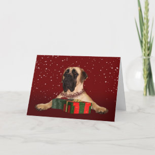 Cartão De Festividades Mastiff Christmas