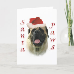 Cartão De Festividades Mastiff (fawn) Santa Paws