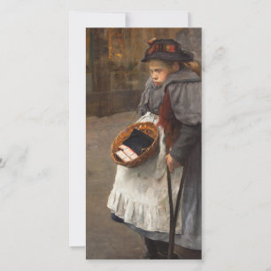 Cartão De Festividades Matchstick Girl Pobre Rua Urchin Pobreza Urbana