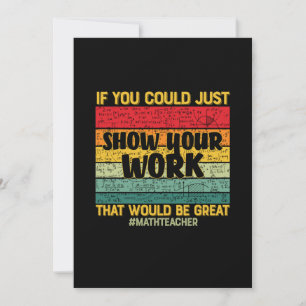 Cartão De Festividades Matemática do professor de matemática, se você pud