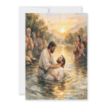Matthew 28:19 Baptism Customizable Greeting Card