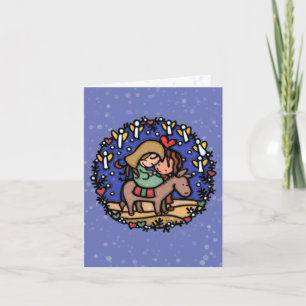 Cartão De Festividades May you know the Love born that day. Jesus. BLUE