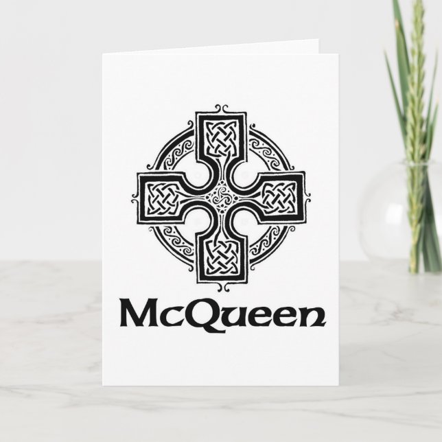 Cartão De Festividades McQueen Celtic Cross (Frente)