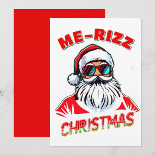 Cartão De Festividades Me-Rizz Natal gen Alpha meme engraçado