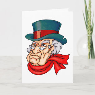 Cartão De Festividades Mean Old Scrooge