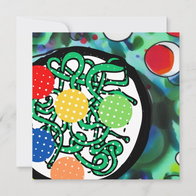 Cartão De Festividades Meatball Madness (Frente)