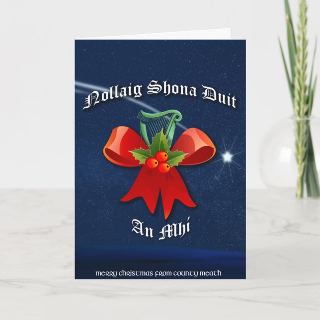 Cartão De Festividades Meath Irish Christmas Card - Nollaig Shona Duit (Frente)