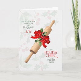 Cartão De Festividades Medida do Padeiro e Espalhado com Alegria e Felici