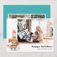 Médio-século Moderno Ilustração do Sled de Natal