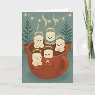 Cartão De Festividades Meditação de Marshmallow