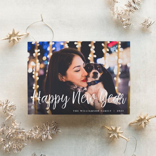 Cartão De Festividades Meia-noite | Foto do Feliz ano novo (Criador carregado)