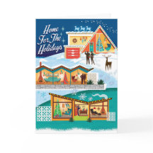 Meio século Modern Home Para O Natal De Férias