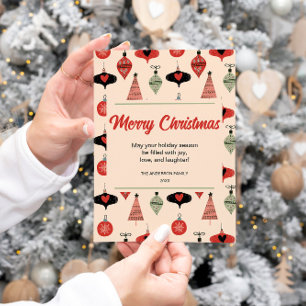 Cartão De Festividades Meio século no Natal Moderno