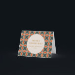 Cartão De Festividades Meio século Vermelho Natal Verde Mostra Vazio Pers<br><div class="desc">Este cartão de feriado de vazio dobrado apresenta um meio século de estrelas modernas em ouro,  verde e vermelho e tem uma saudação personalizada editável.</div>