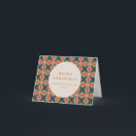 Cartão De Festividades Meio século Vermelho Natal Verde Mostra Vazio Pers<br><div class="desc">Este cartão de feriado de vazio dobrado apresenta um meio século de estrelas modernas em ouro,  verde e vermelho e tem uma saudação personalizada editável.</div>