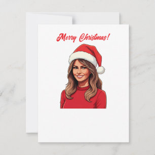 Cartão De Festividades Melania Trump Com Papai Noel Feliz Natal