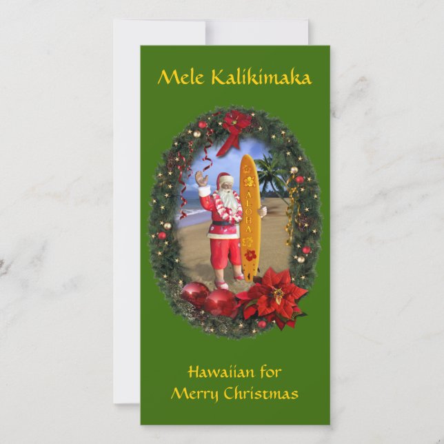 Cartão De Festividades Mele Kalikimaka (Frente)