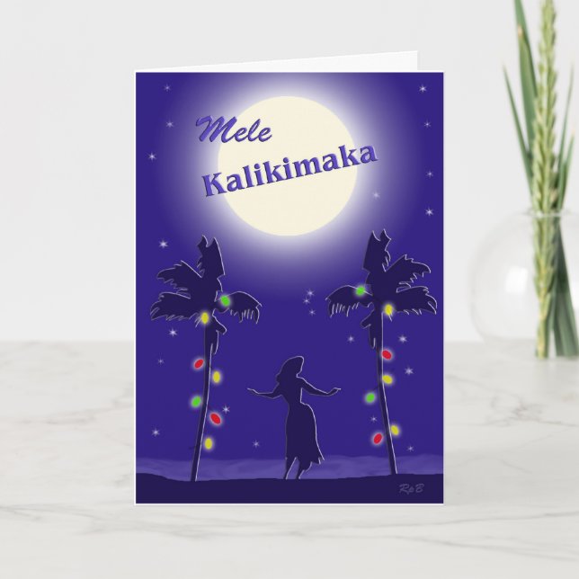 Cartão De Festividades Mele Kalikimaka (Frente)