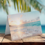 Cartão De Festividades Mele Kalikimaka BelBeauily Beach Christmas<br><div class="desc">Estes cartões de Natal bonito à beira-mar apresentam uma paisagem costeira maravilhosa no nascer do sol com uma bela tipografia que lê Mele Kalikimaka. Um modo havaiano bonito de dizer Feliz Natal em estilo. Leva-me à praia este feriado.</div>