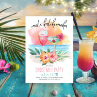 Mele Kalikimaka Coquetéis Tropicais de Praia Natal