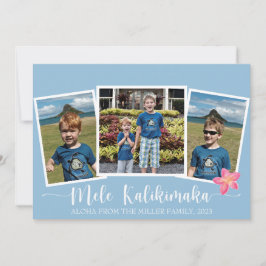 Cartão De Festividades Mele Kalikimaka Feliz Plumeria de Natal