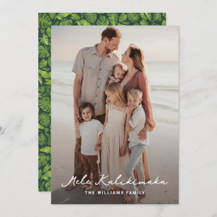 Cartão De Festividades Mele Kalikimaka Folga Tropical Foto de Natal