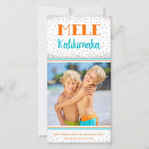 Cartão De Festividades Mele Kalikimaka Foto de Natal da neve na areia