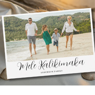 Cartão De Festividades Mele Kalikimaka Foto de Natal Havaiana