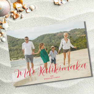 Cartão De Festividades Mele Kalikimaka Foto de Natal Havaiana
