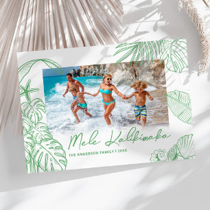 Cartão De Festividades Mele Kalikimaka Foto Verde Natal