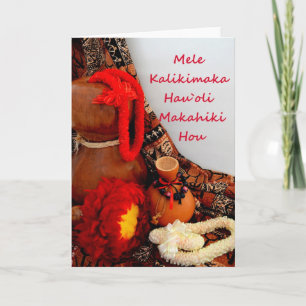 Cartão De Festividades Mele Kalikimaka Hau`oli Makahiki Hou