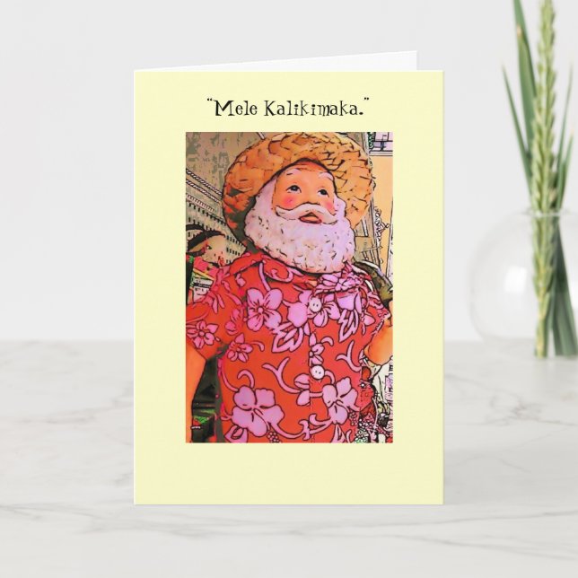 Cartão De Festividades ***Mele Kalikimaka**** MERRÍVEL NATAL (Frente)