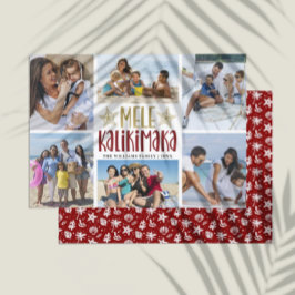 Cartão De Festividades Mele Kalikimaka Modern Photo Collage Havaiano