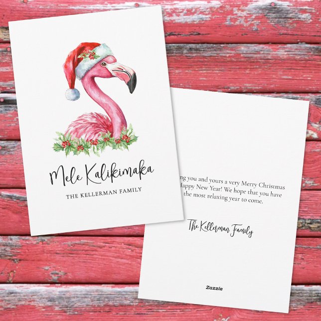 Cartão De Festividades Mele Kalikimaka Natal Tropical (Mele Kalikimaka Tropical Beach Christmas Holiday Card)